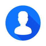 Blue Circle With White User